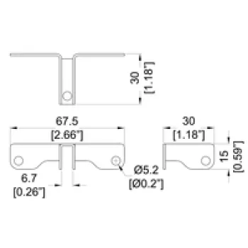 Trennwandbefestigung 6,7 mm