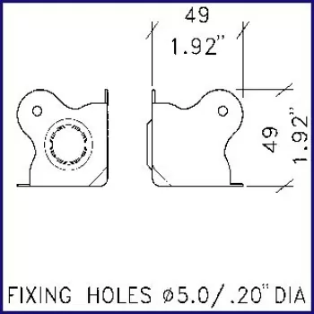 Flachecke 49mm mit Stellmulde