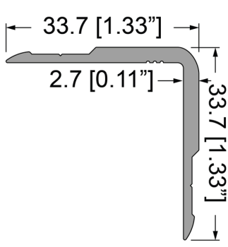 Kantenschutzprofil  35x35x2.5 (Radius 5mm)