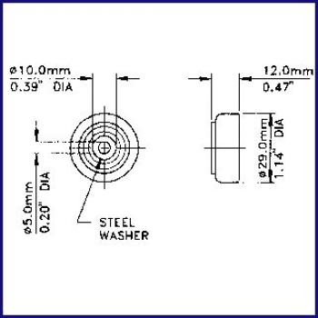 Set of 4 Adjuster Feet with M12 thread