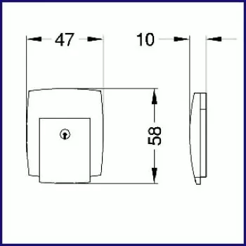 Schnappschloß 47x58, abschließbar, Schwarz