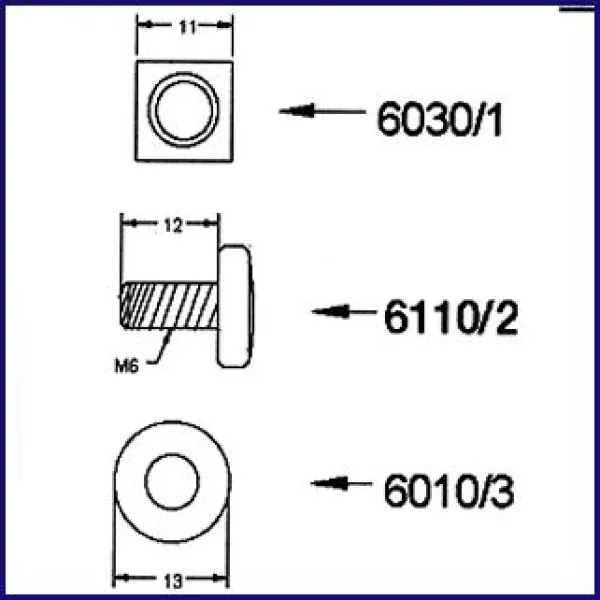 Vierkant-Flachmutter M6 für 6020 /R0830