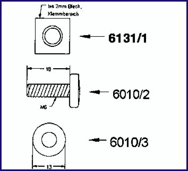 Befestigungssatz für 6135 und 6145