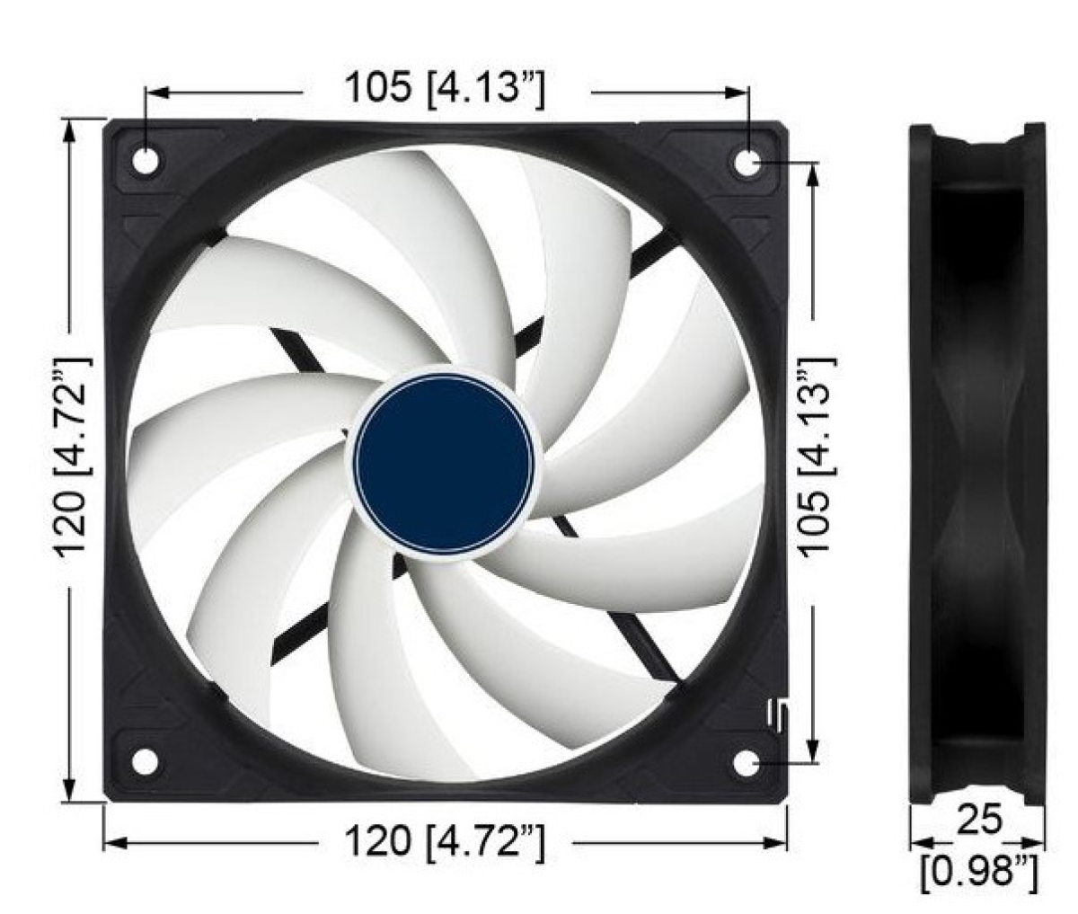 Very Quiet Case Fan (120mm, 12v, DC)