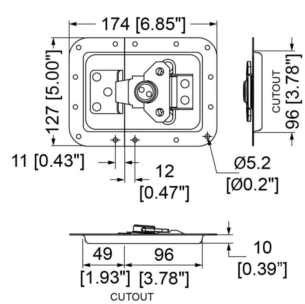 Butterfly L925/537/10 mit Vordrückfeder in 10mm Schale