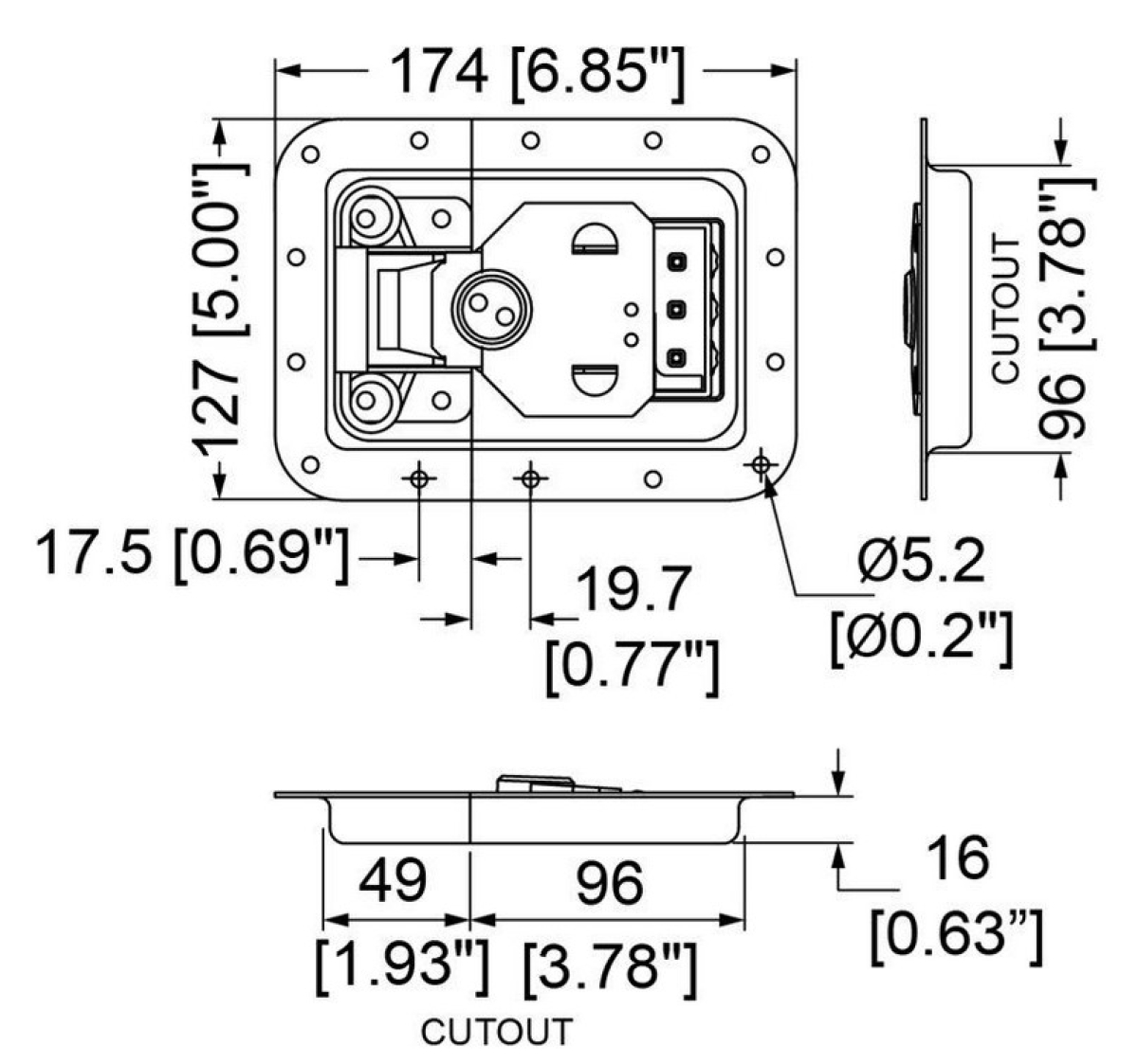 Butterfly groß mit Zahlenschloß