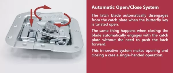 Medium MOL3 Recessed Latch with Padlock Bracket in Deep Dish with 27mm Offset on Bottom Half
