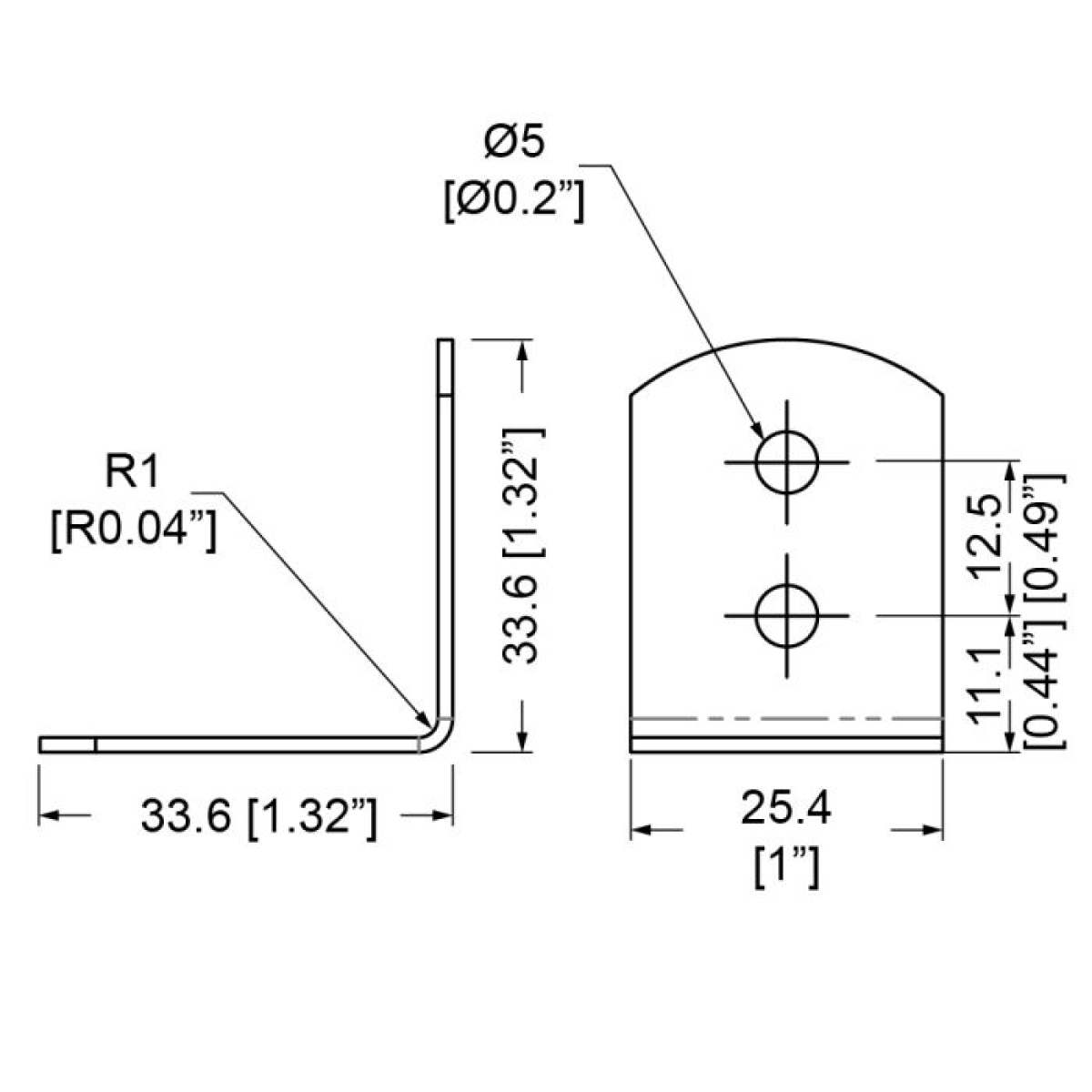 L-Winkel 33,6 x 25,4mm
