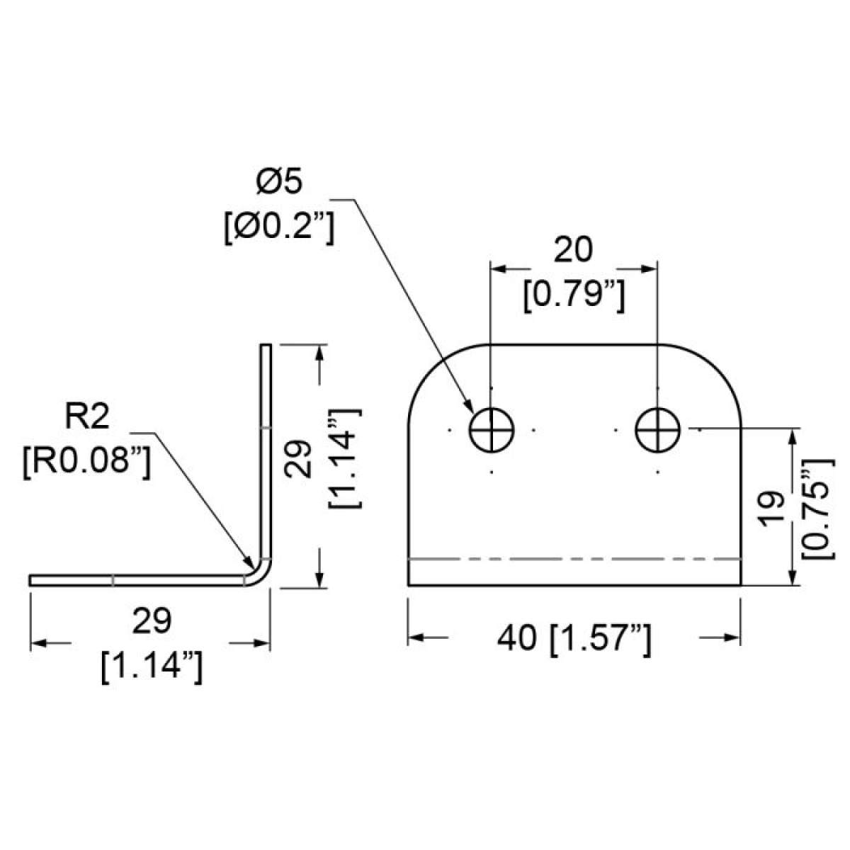 L-Winkel 29x40, R5