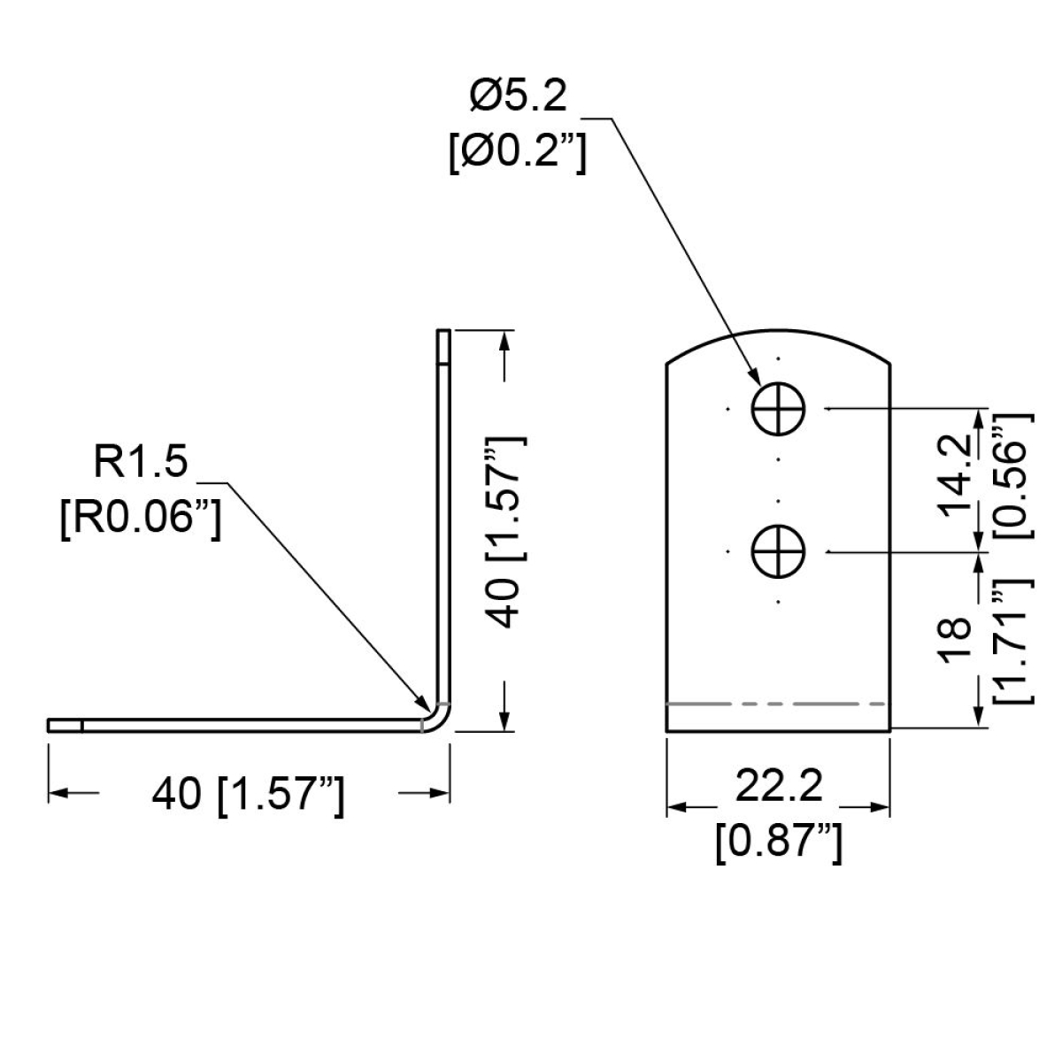 L-Winkel 22,2x40