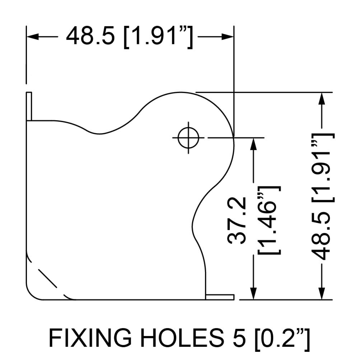 Flachecke 49mm