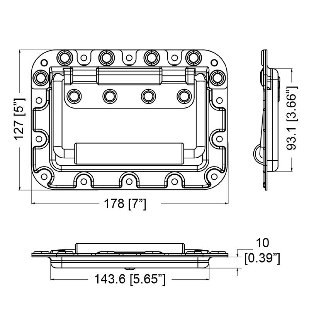 Ultimate Shallow Recessed Handle with New Rivet Protection System