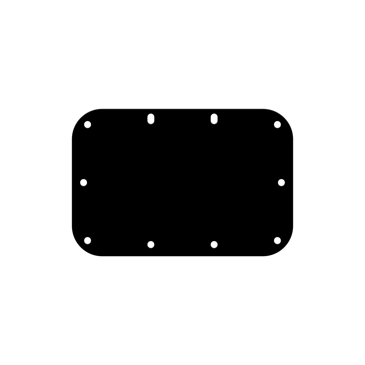 Black Backplate for Medium Recessed Handles