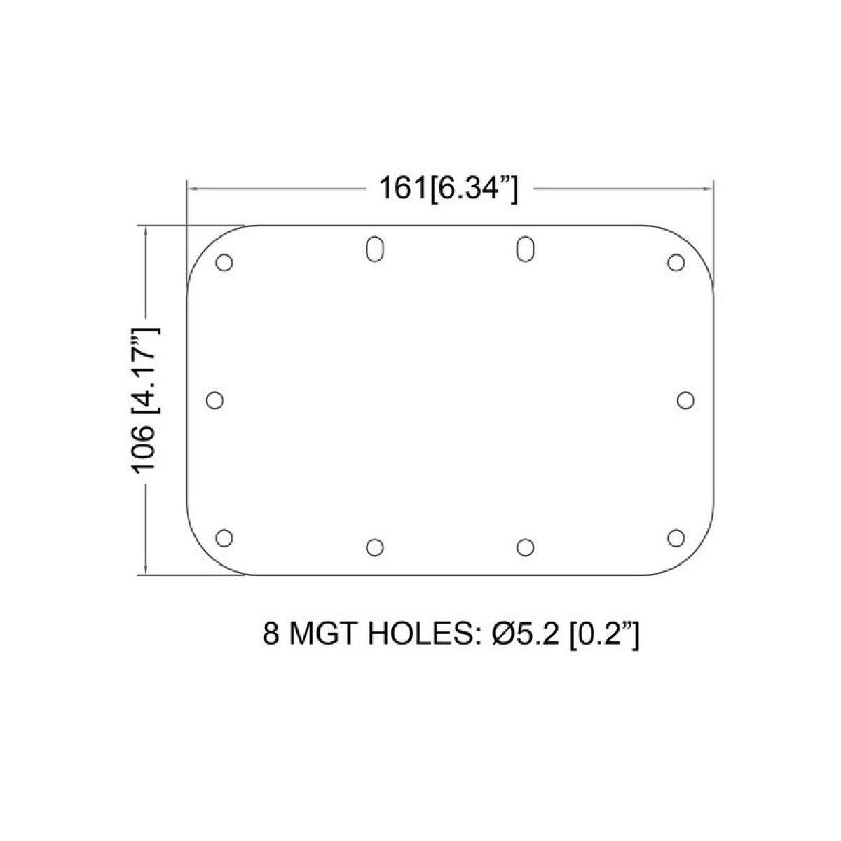 Solid Black Backplate for Medium Recessed Handles