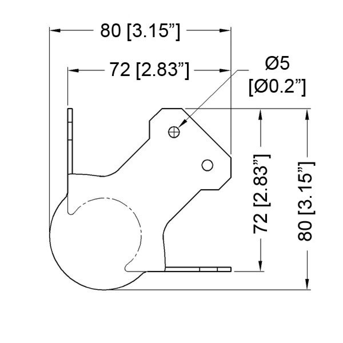 Large PennBrite Heavy Duty Ball Corner with 2mm Radius