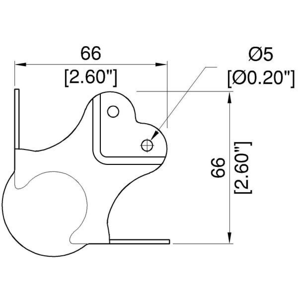 Large Black Heavy Duty Ball Corner with 30mm Offset and 2.5mm Radius