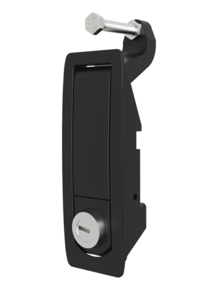 Schloß für Klappen, schwarz mit Schloss