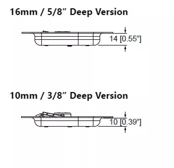 Medium SMOL®3 Latch / Automatikverschluss ohne Kröpfung /14mm Einbautiefe