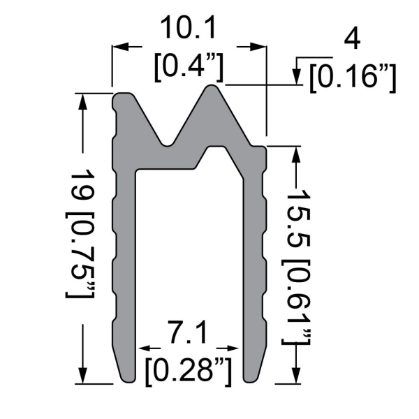 Schließpr. hybrid, 7.1mm, Biegequalität, L=2000mm