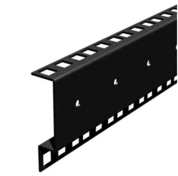 8U Full Hole Double Rack Rail with Square Holes 2mm Thick