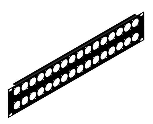 2HE-Rackblende für 32 Neutrik D