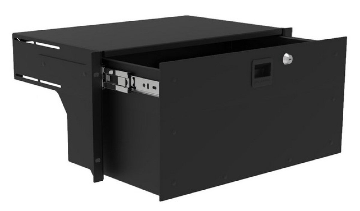 5HE-Schublade zur Frontmontage, Aluminium, Tiefe 286,5mm / 10" Deep