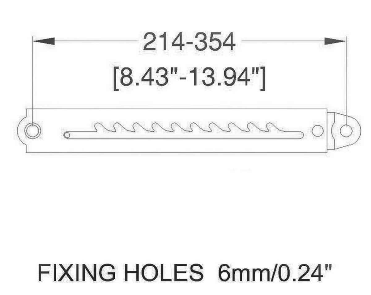 Rasterscharnierpaar 10 Steps, 214-354mm