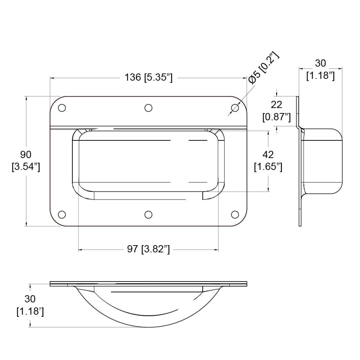 Zinc Lid Dish for Castors with 22mm Offset