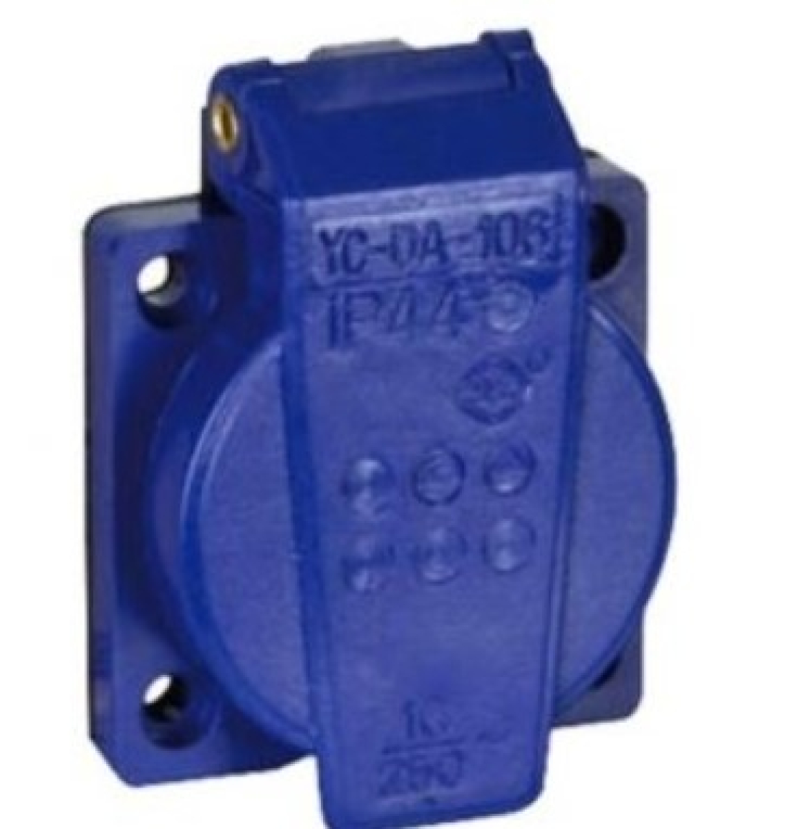 Schuko Steckdose Blau, Einbau