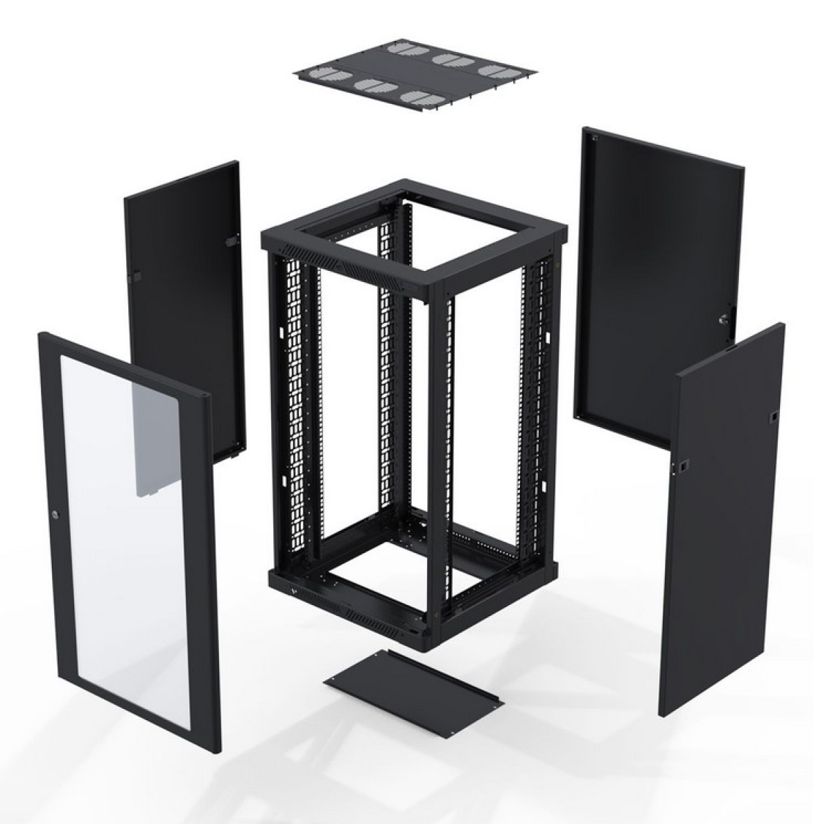 32U Server Enclosure / M6 Rails / 600mm x 800mm / Poly Door