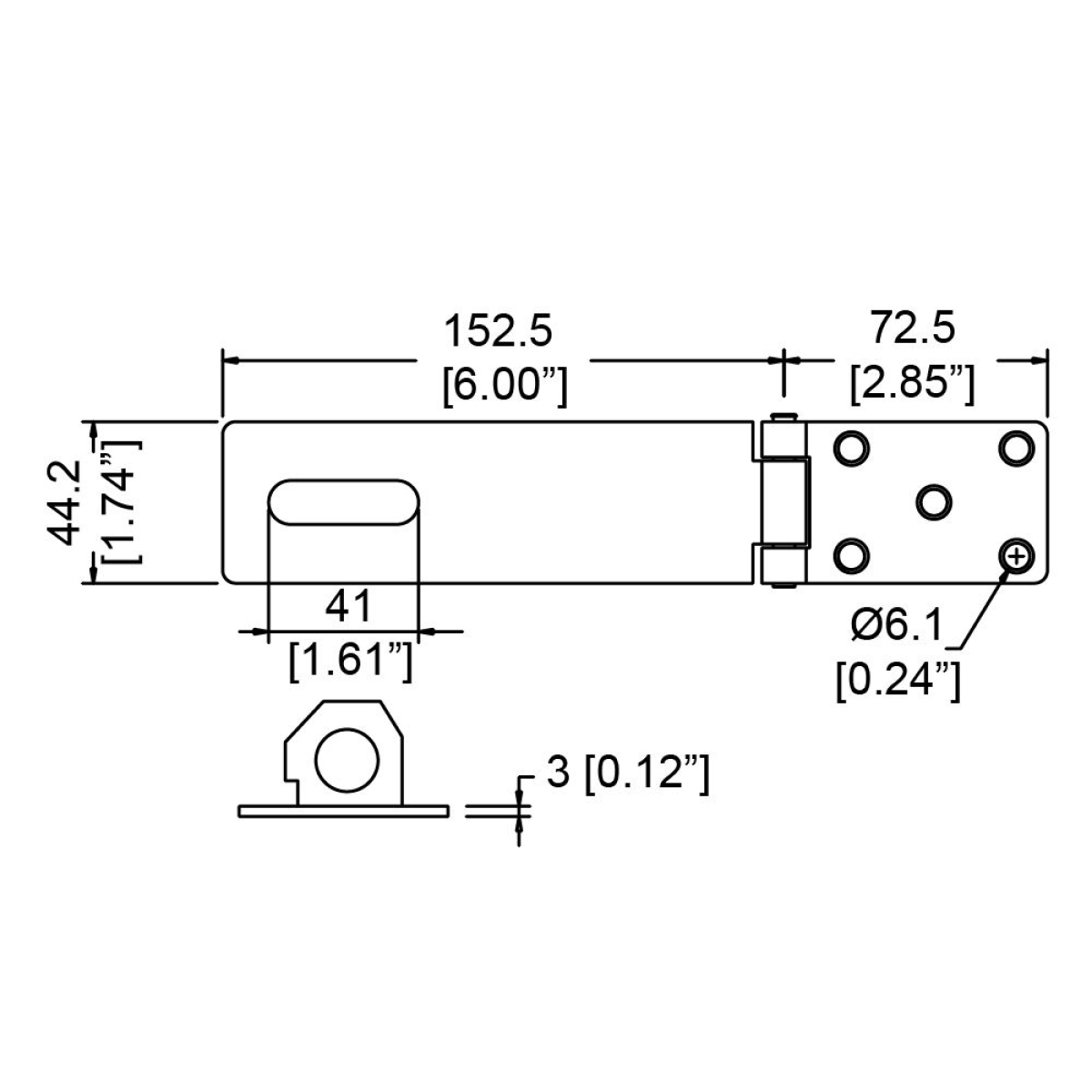 Heavy Duty Padlock Hasp and Staple