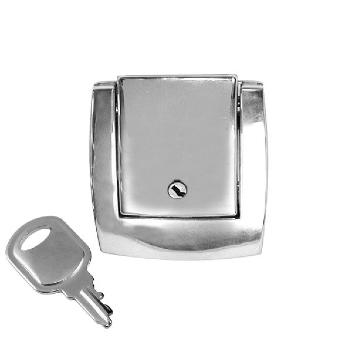 Die-Cast Polished Chrome Draw Latch with Key Lock