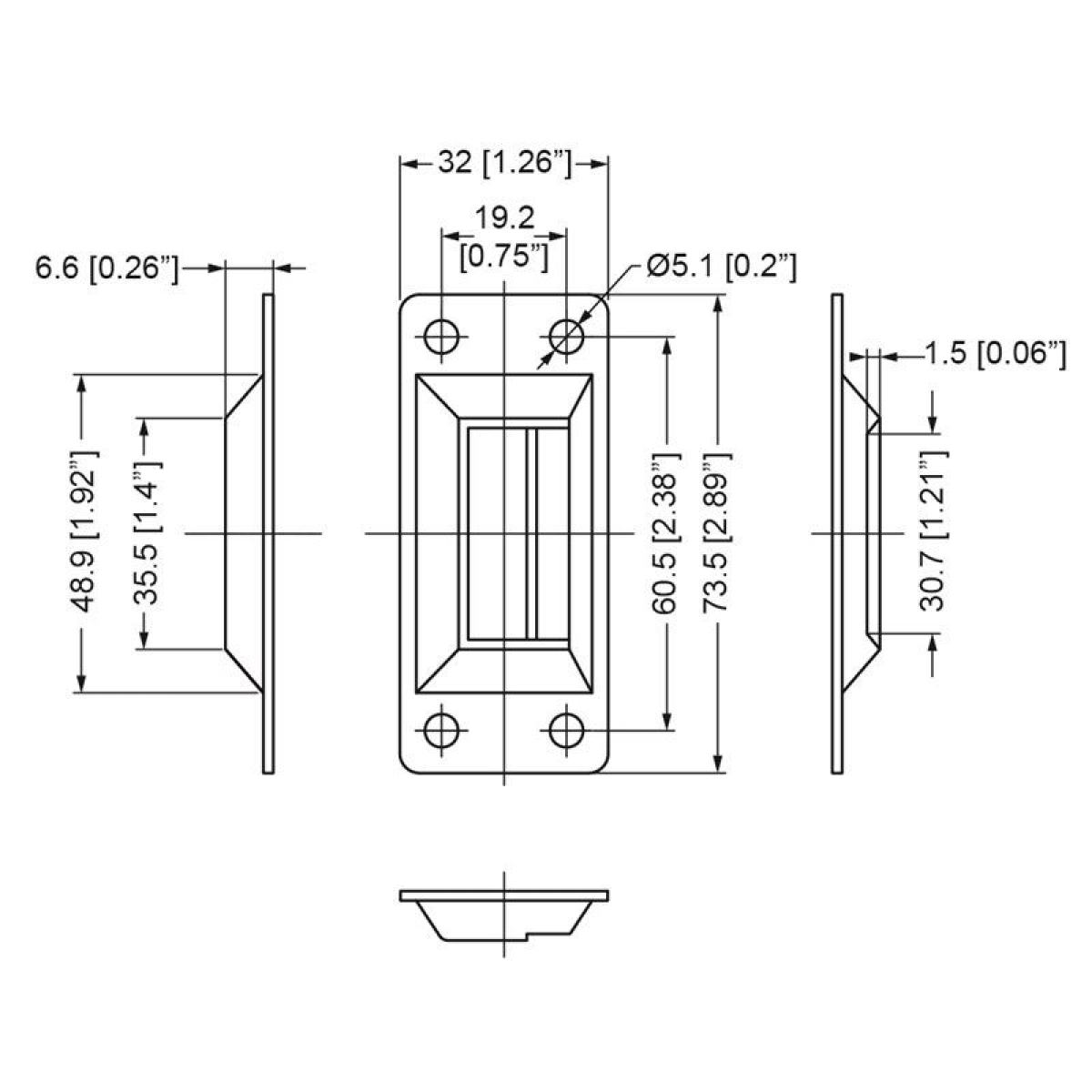 Large PennBrite Catch Plate for Valance Spanning Overlatch