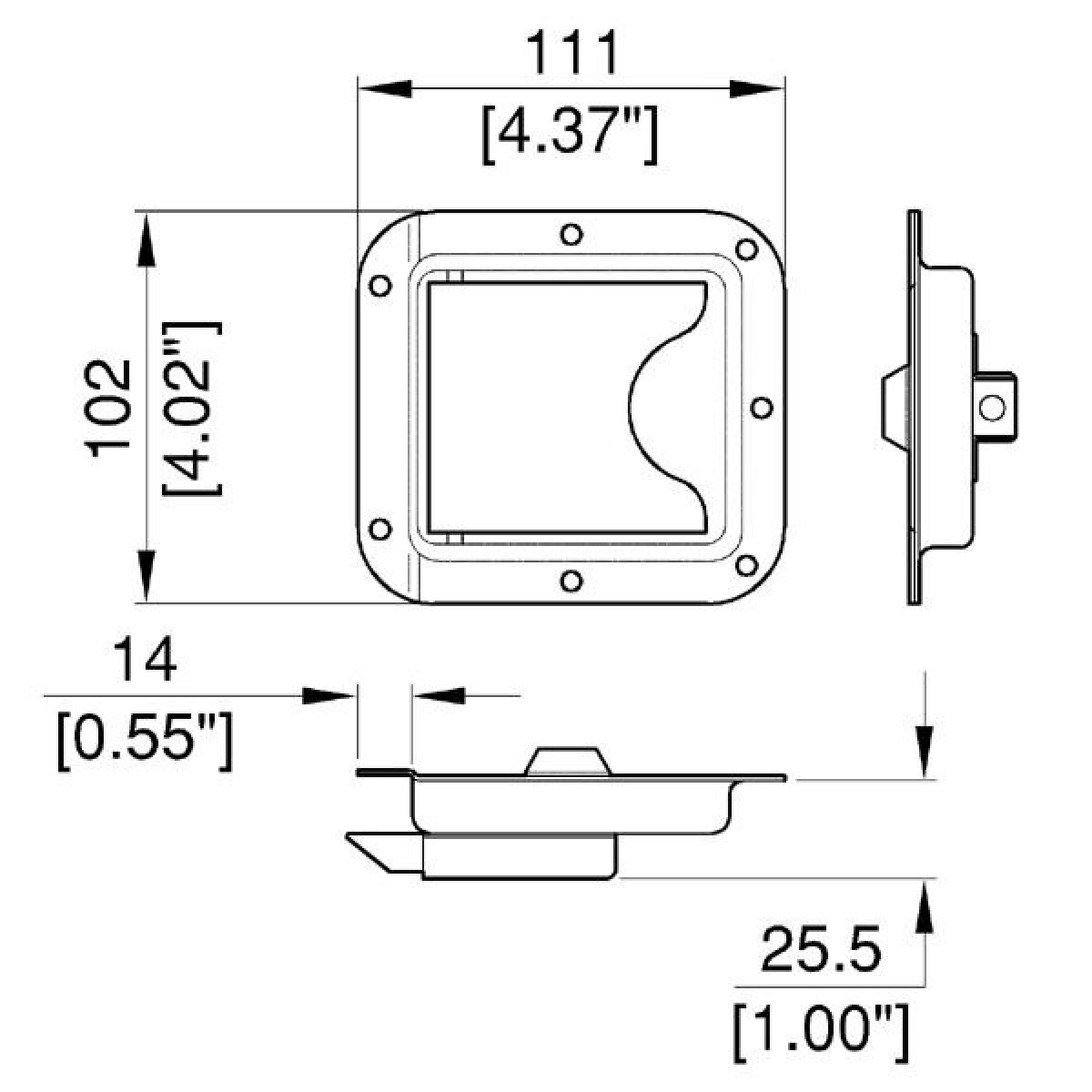 Medium Slam Latch with Paddle Handle