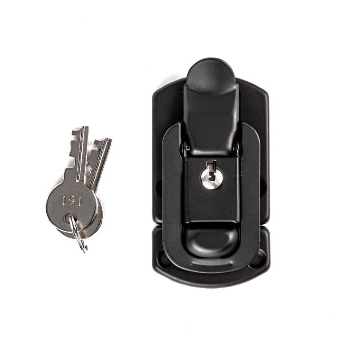 Large Black Medium Duty Draw Bolt with Key Lock
