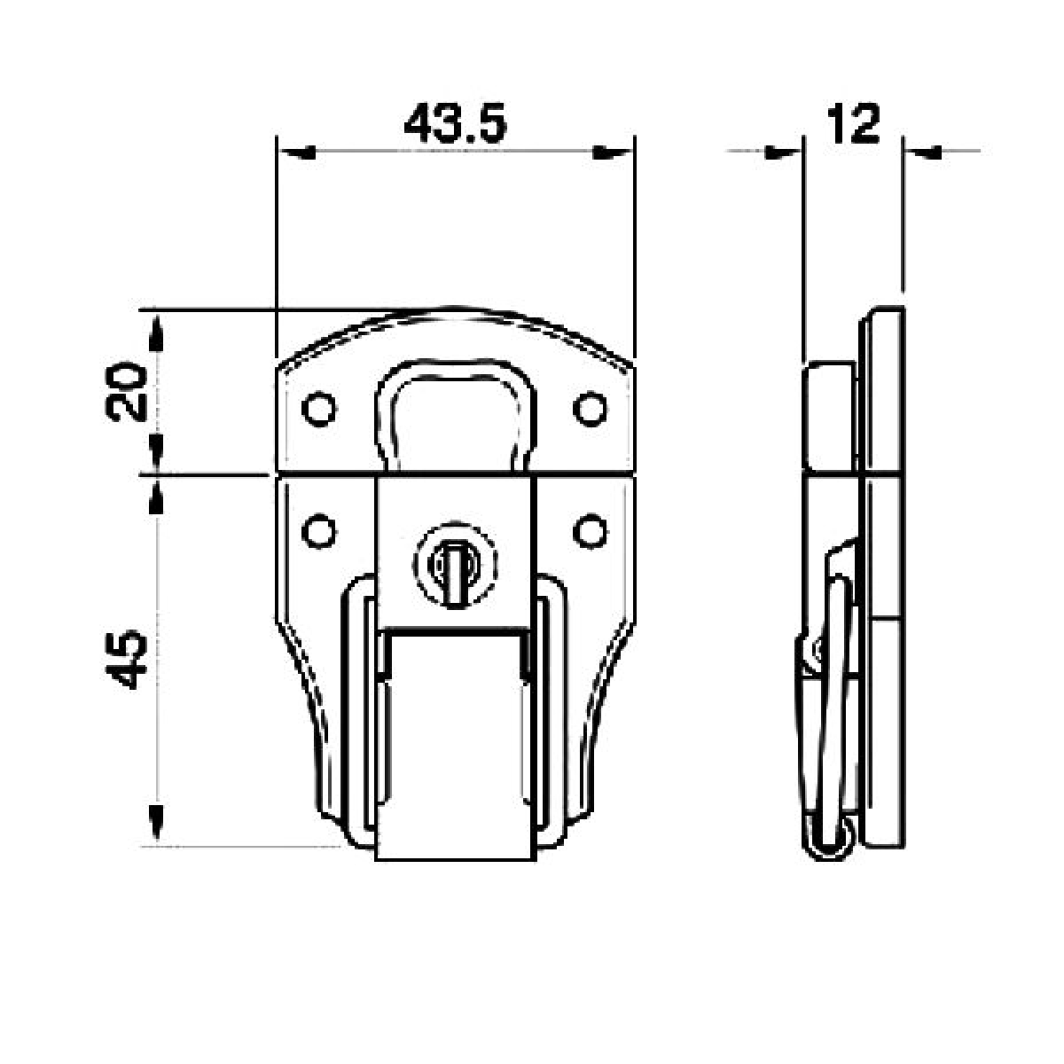 Medium Chrome Osaka Draw Latch