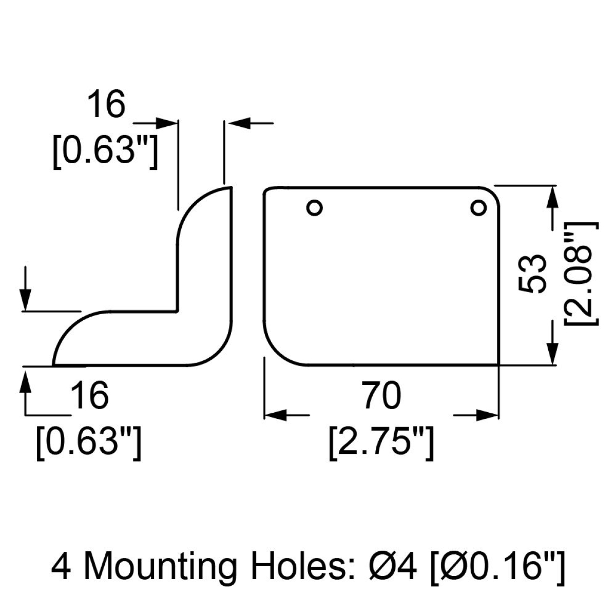 Heavy-Duty-Boxenecke mit 12 mm Radius