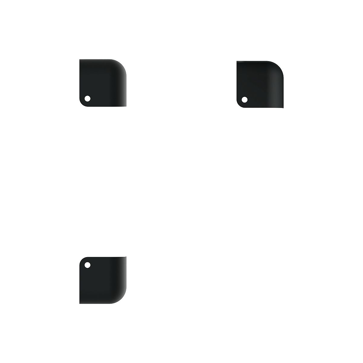Boxenecke Zink 13mm Radius Schwarz