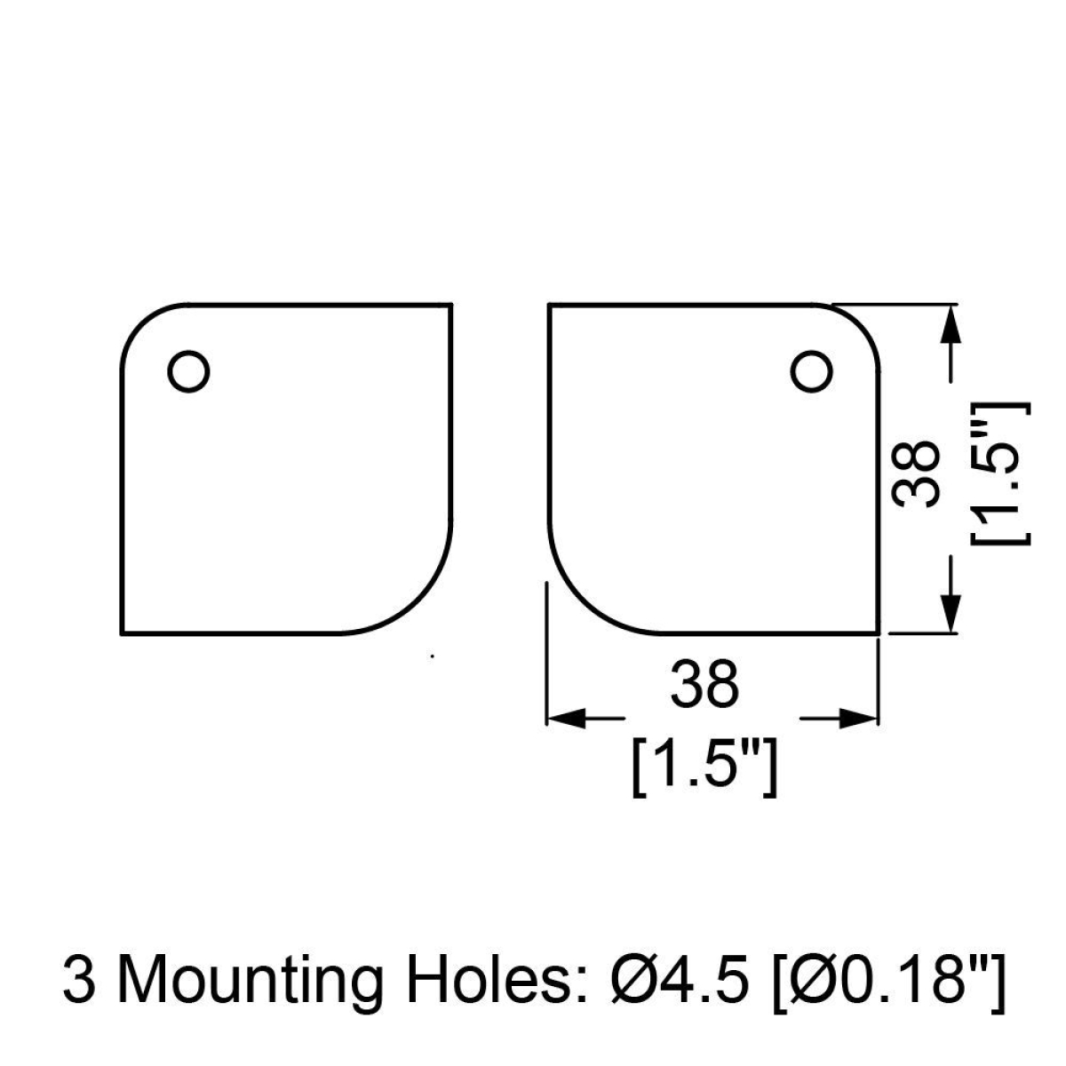 Boxenecke Zink 13mm Radius