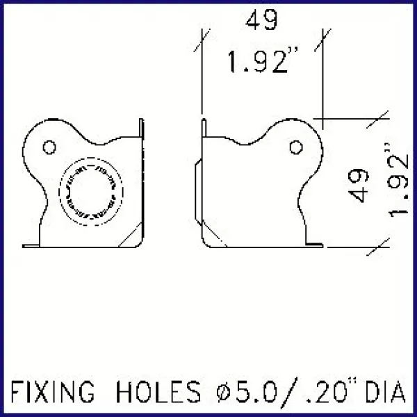 Flachecke 49mm mit Stellmulde