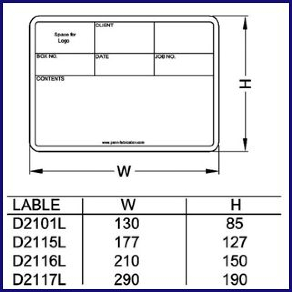 Tour Label, 177x127mm