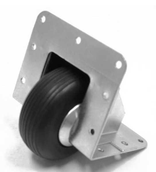 80mm Heavy Duty Zinc Edge Castor with Black Wheel