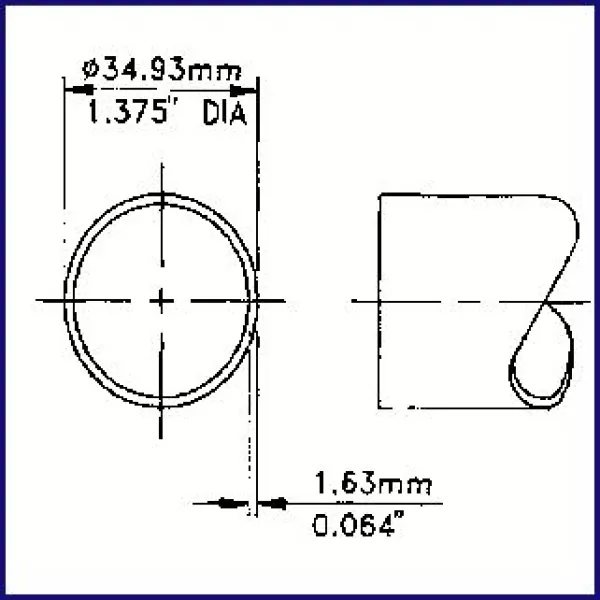 Rohrstück zu M1532ff, 1200x35 mm