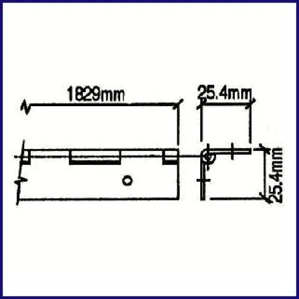 Scharnierband 51mm, 1.2mm Alu., gelocht, 1,83m