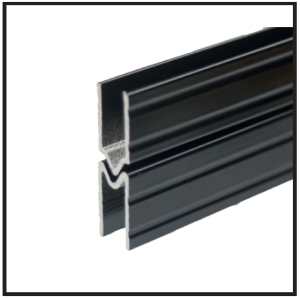 Schließprofilpaar male/female, 7mm Schwarz