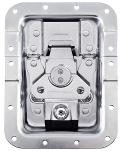 Großer versenkter MOL5-Riegel mit Vorhängeschlosshalterungen und Schlüsselschloss in tiefer Schale mit 27 mm Versatz