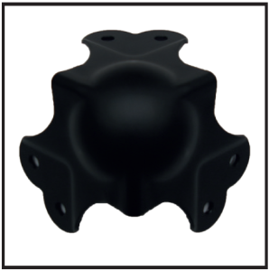 K.-Ecke 1.8mm, IR2, Kröpfung 31x31mm Schwarz