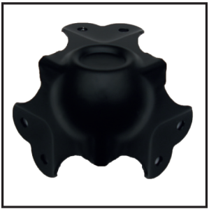 K.-Ecke 1.8mm, gekr. 30mm, stapelbar Schwarz