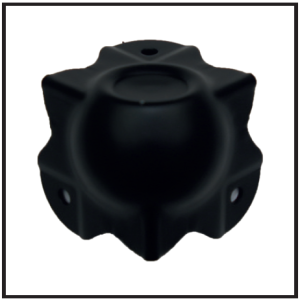 K.-Ecke 50mm, IR2, 30mm Kröpfung, Stapeldelle, Schwarz