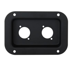 Einbauschale 13x9, 2x Neutrik D, Schwarz